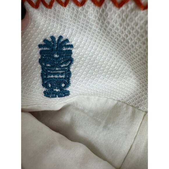 Vanessa Virginia Anthropologie Womens Skirt Sz 10 Red/White Abstract Hawaiian - Picture 9 of 11